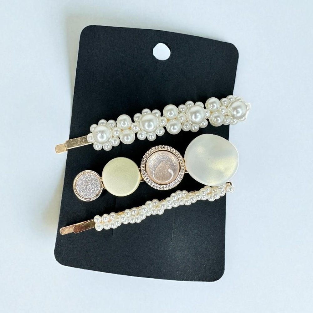 ✨ Set of 3 Hair Clips | Neutral Tones | Minimalist Style | Brand
